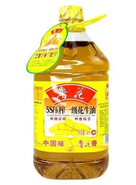 鲁花花生油桶装食用油3.68一级压榨特香家用大桶植物浓香4l包邮