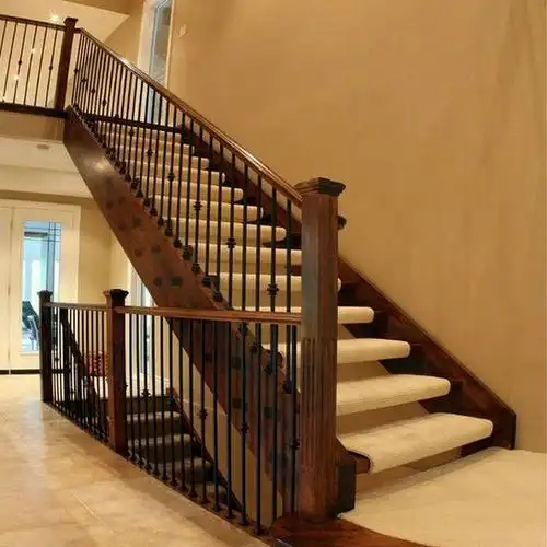 厂家批发铁艺护栏欧式复古艺术室内别墅扶手高档雕花轻奢楼梯围栏