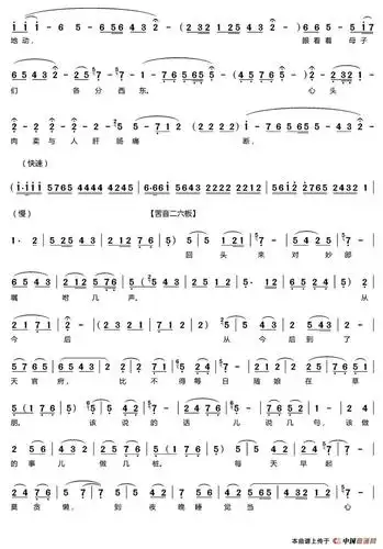 梁玉嵘倪惠英唱花田错会曲谱_梁玉嵘西楼恨曲谱