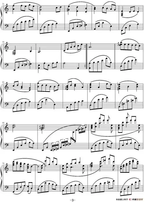 相思- 钢琴谱 - 歌谱简谱大全