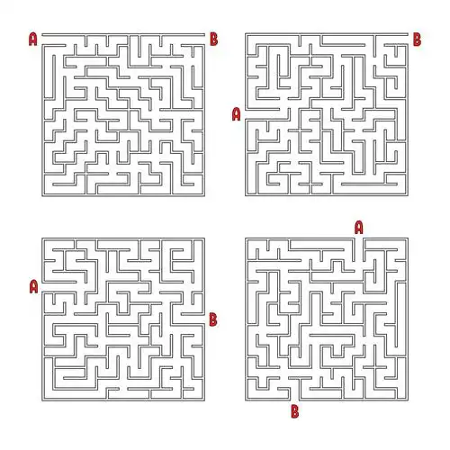 一款方块迷宫游戏适合儿童益智图片素材