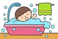 小男孩洗澡简笔画 做一个干净环保卡通简笔画 环保标志简笔画画地板简