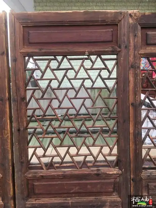 风化木冰裂纹窗格一套