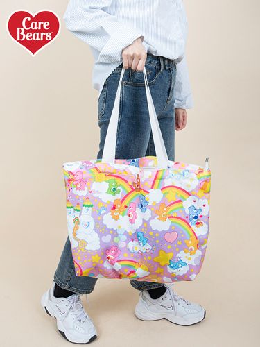 carebears爱心熊百搭帆布包包女大容量学生书包时尚手提包购物袋