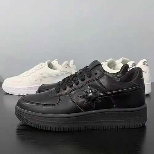 starwalk白色蓝星流行休闲男鞋网红潮流小白鞋低帮板鞋情侣款白色38