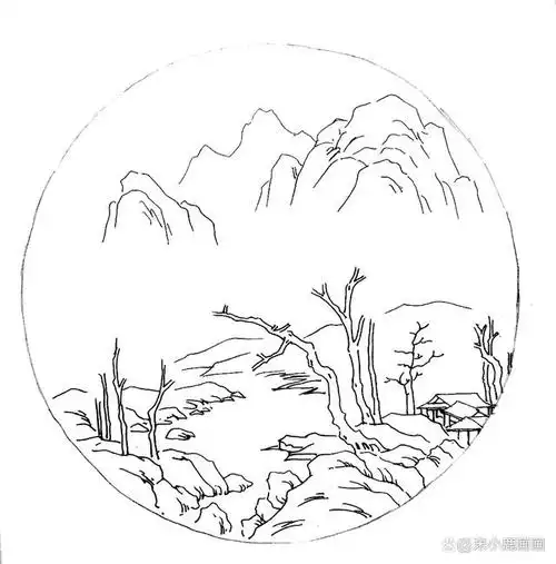 山水特训班高清线描稿