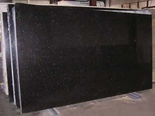 polished indian golden galaxy black granite slab