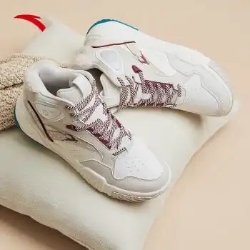 安踏【预售】烈焰丨高帮板鞋女鞋2022秋冬季厚底增高休闲鞋运动鞋 泥