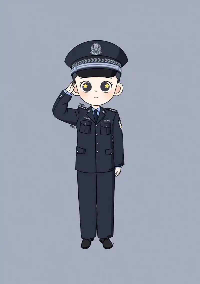 q版警察叔叔|q版女警察 为证藏蓝,对弈平凡,今日如此,日日皆然.