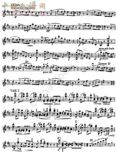 克莱斯勒 帕克尼尼 女巫之舞 le streghe op 8 歌谱,小提琴谱 简谱