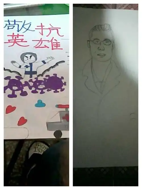 停课不停学,西崔庄小学六年级美术课"最美逆行者"——我心目中的英雄