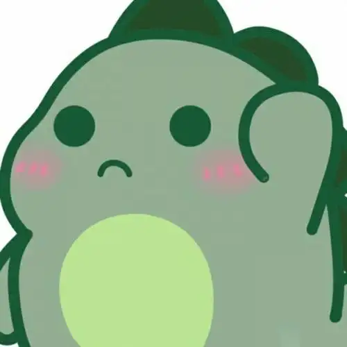 呆呆傻傻,一脸问号的小恐龙