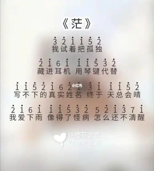 拇指琴的简谱教程