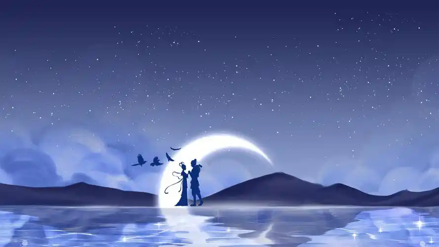 七夕牛郎织女星空唯美意境视频背景