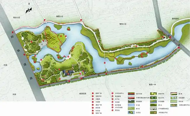 一中湿地公园总平面图