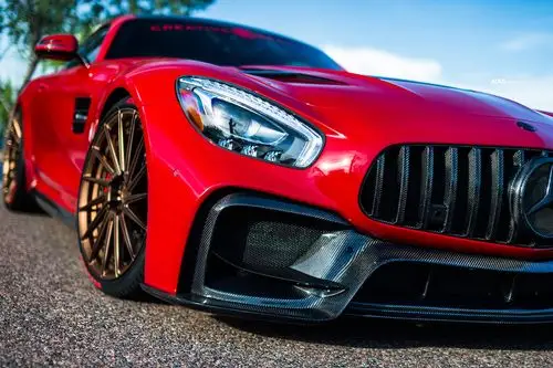 少见的红色奔驰amggtr爆改