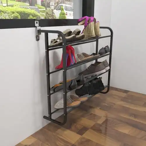 楠竹鞋架子简易门口放家用室内好看经济型小收纳多层防尘实木鞋柜