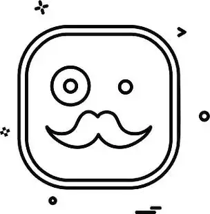 表情符号小胡子图标设计矢量