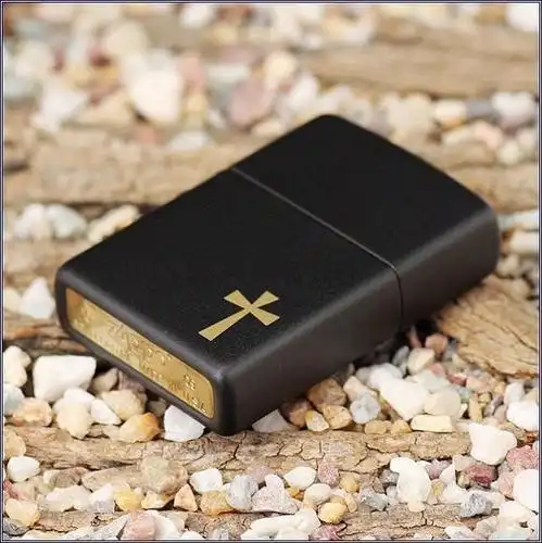 迦南zippo 美国正品zippo 黑哑漆 灵感十字架 24721