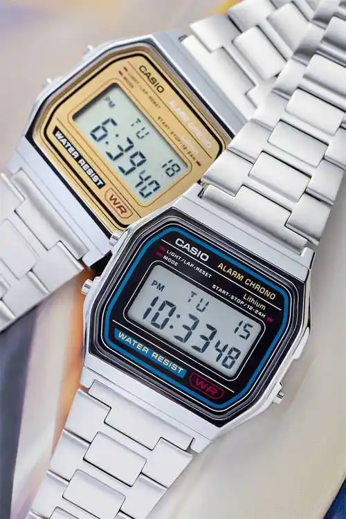 卡西欧(casio)小方表 a158wa a168手表男女复古经典小银表 a168wgg-1b