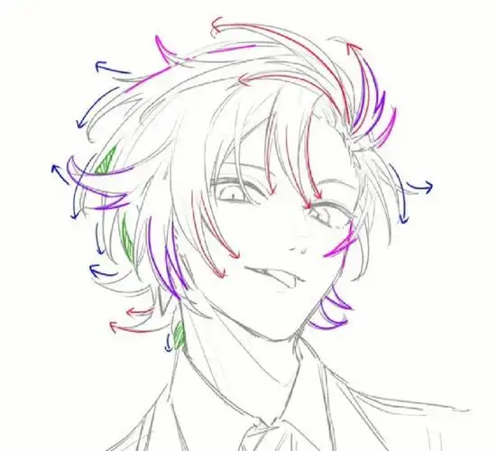 的日常  #零基础学画画  #寻找小红书绘画大神  #板绘教程  #头发画法