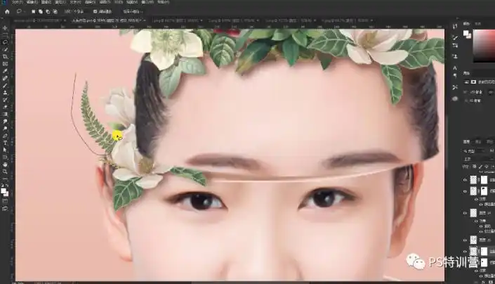 切割效果,给人物头部制作创意切割效果(4) - 效果教程 - ps教程自学网