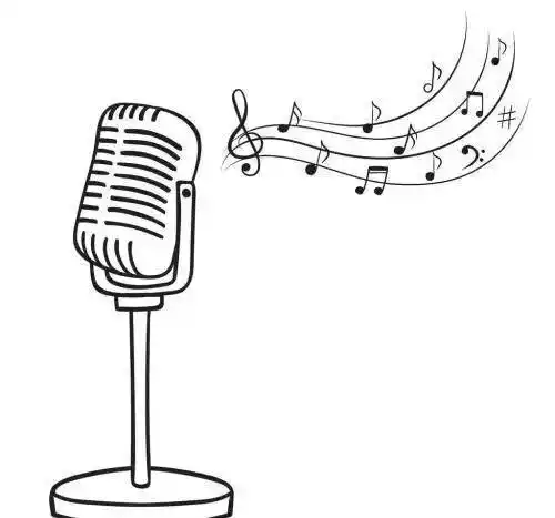 麦克风话筒简笔画图片