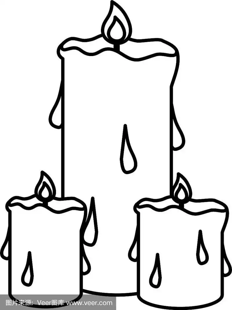石蜡蜡烛火孤立图标