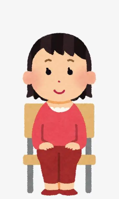 坐在凳子上的女孩免抠图