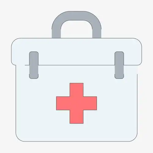 手绘线条医药包