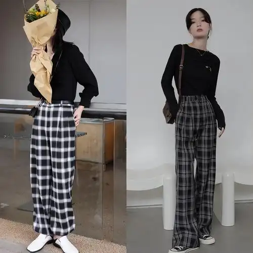 格子裤怎样搭配上衣好看格子裤子配什么上衣好看