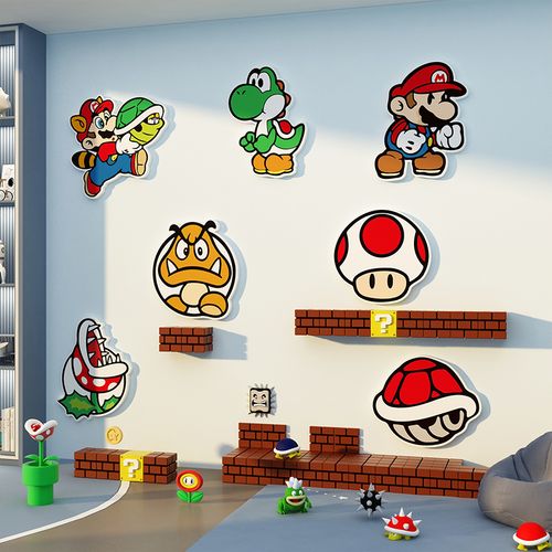 米奇妮老鼠儿童房间布置卧室床头墙面g装饰用品贴纸壁画小物件改