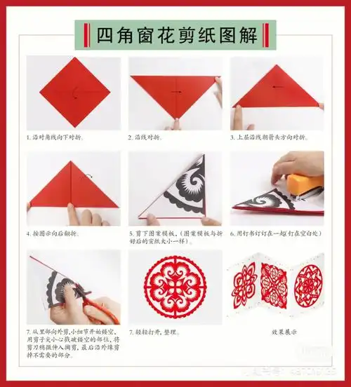 剪纸步骤一
