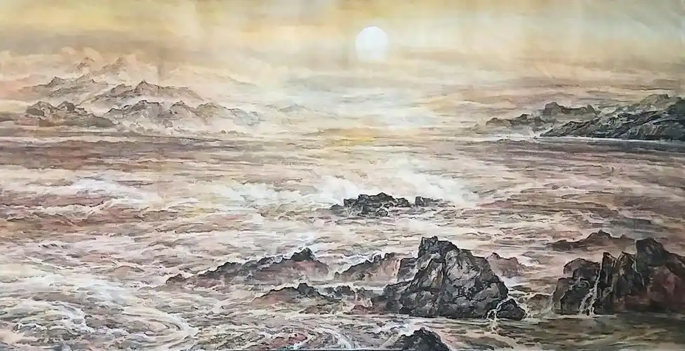 苏继海先生中国画年度巨制《大海系列》作品欣赏