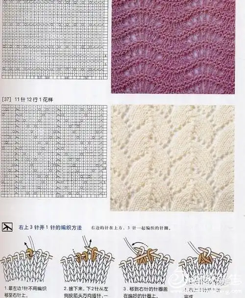 来增加衣物的时尚美感,给大家介绍一些镂空花编织图案,还有一些简单