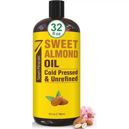 美国直邮sweet almond oil 冷压榨甜杏仁油950ml 护发护肤基础油