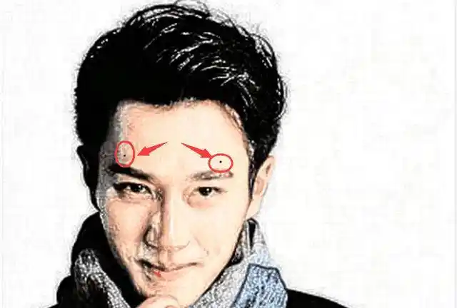 眉毛上方在面相中称为福德宫,关系着男人的事业运和财运!