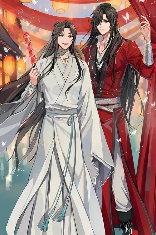 赐福海报定制壁纸挂画墙纸谢怜花城三郎花怜国漫动漫周边天官赐福挂画