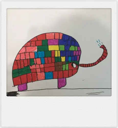 作品名:花格子大象