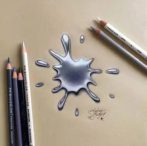 美术高考绘画教程:不同画法的水滴