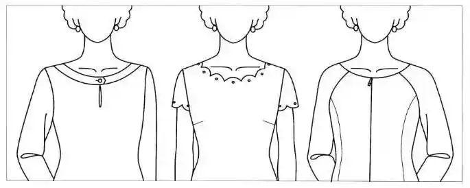 女孩衣服领子简笔画