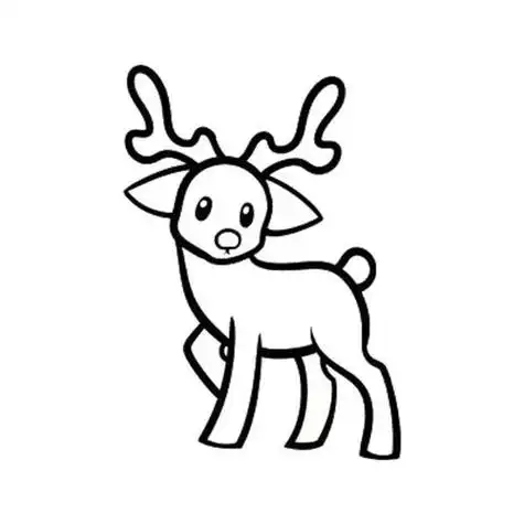 步骤涂色驯鹿简笔画图片圣诞驯鹿简笔画图片怎么画简笔画教程驯鹿简笔
