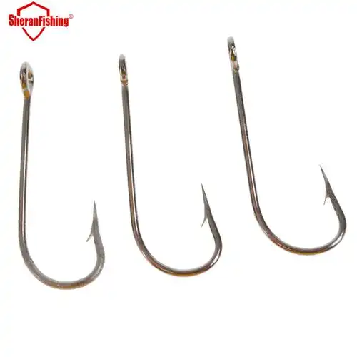 厂家直销 长柄尖峰高碳钢倒刺钩深海鱼钩 户外垂钓必备精品鱼钩