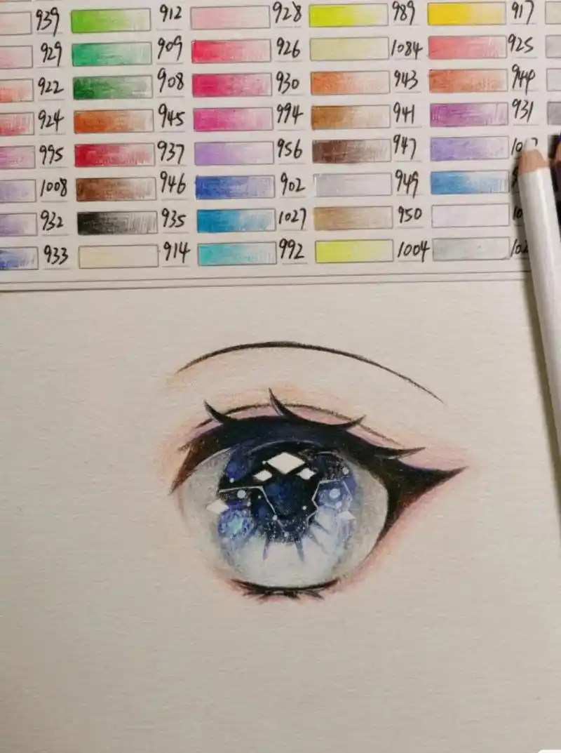 彩铅画,动漫眼睛的画法,一起画吧#二次元动漫#动漫 #画画教 - 抖音