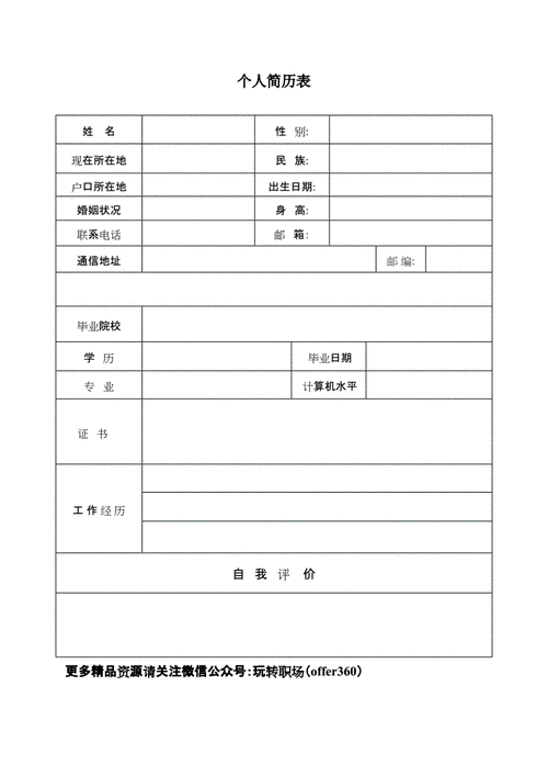 自荐信自我简介自我鉴定个人简历简历表格可编辑.docx 3页