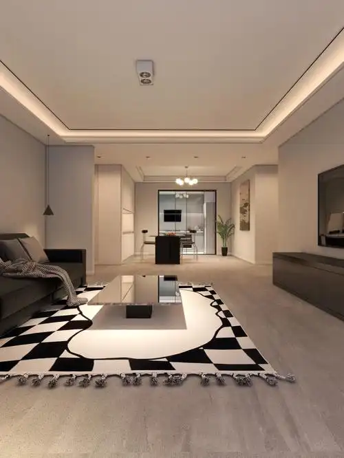 现代极简风客厅的灯光设计分享