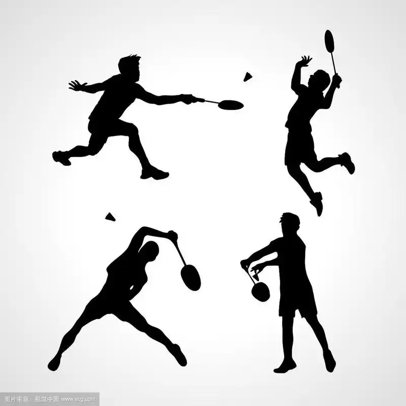 羽毛球运动员剪影集