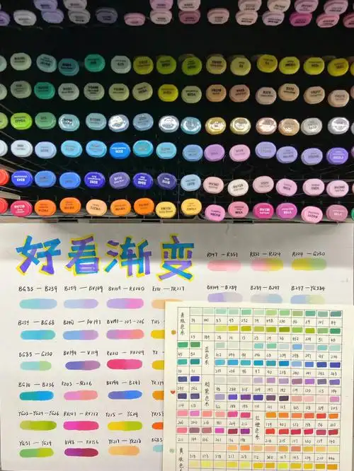 婷婷子视觉传达马克笔120色配色色卡分享