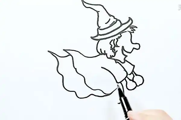骑扫帚的男巫师简笔画骑扫帚的男巫师怎么画
