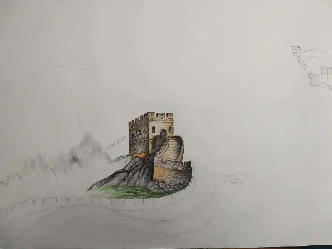 万里长城.长城|the great wall 9115#纯手绘 - 抖音